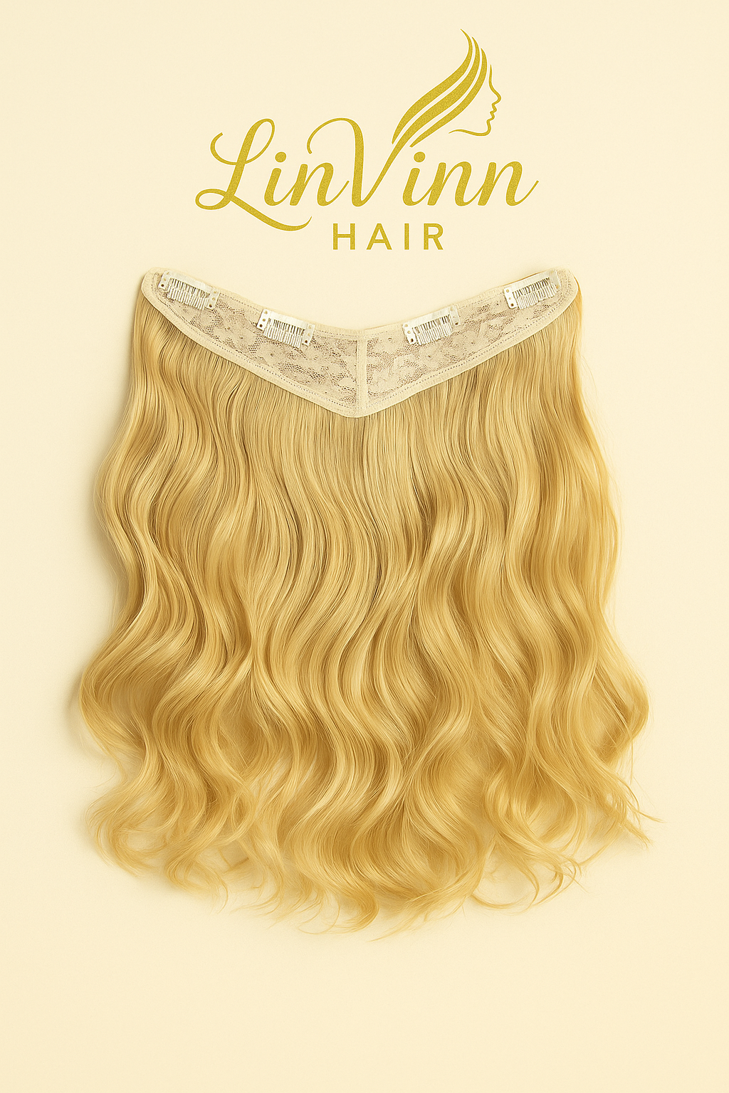 NATUURLIJK BLOND LIVIA CLIP INS 60 CM