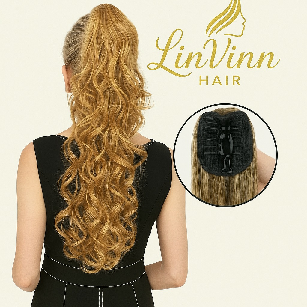 FULL PONYTAIL LIZZY HONING BLOND DEEP WEAVY 60 CM