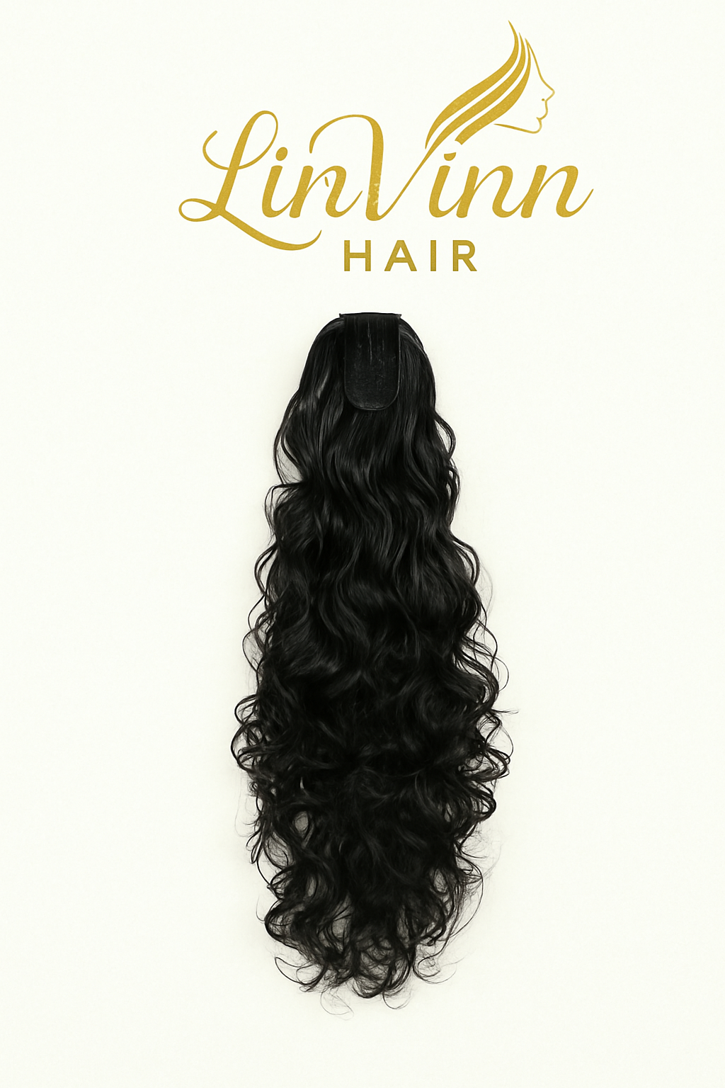 FULL PONYTAIL LIZZY ZWART DEEP WEAVY 60 CM