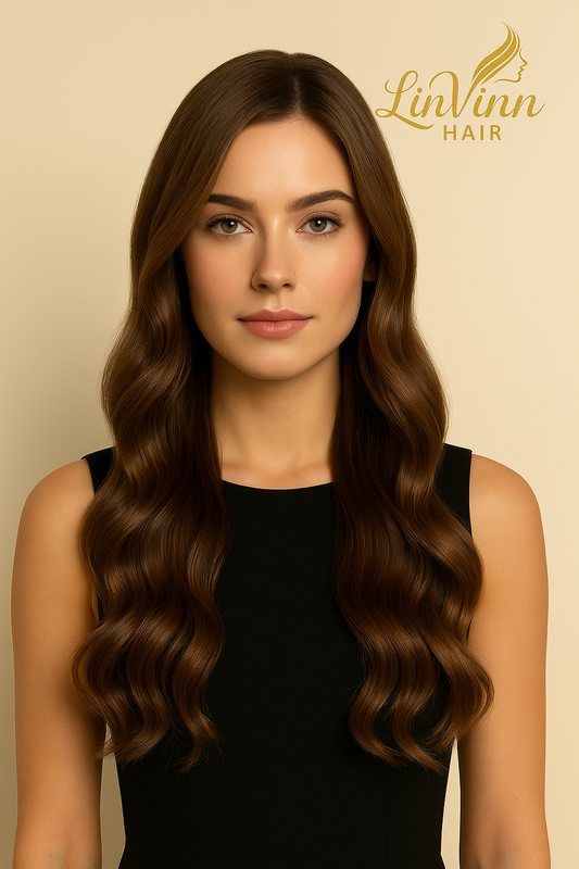 NATUURLIJK BRUIN LIVIA CLIP INS 60 CM