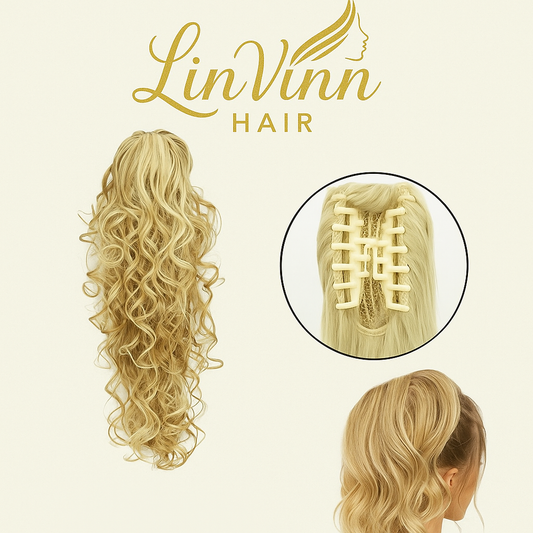 FULL PONYTAIL LIZZY HONING BLOND/BLOND DEEP WEAVY 60 CM