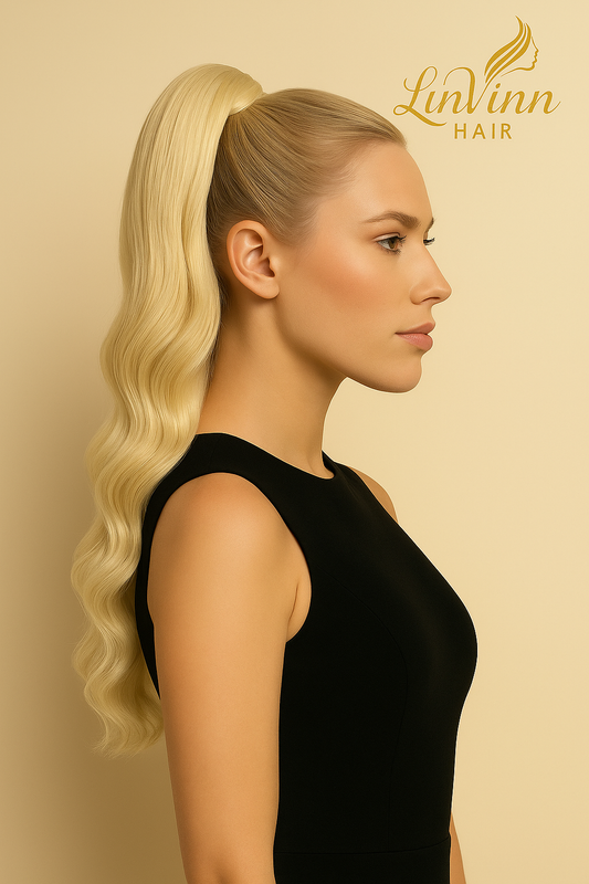 FULL PONYTAIL MILA LICHT BLOND BODYWEAVE 60 CM
