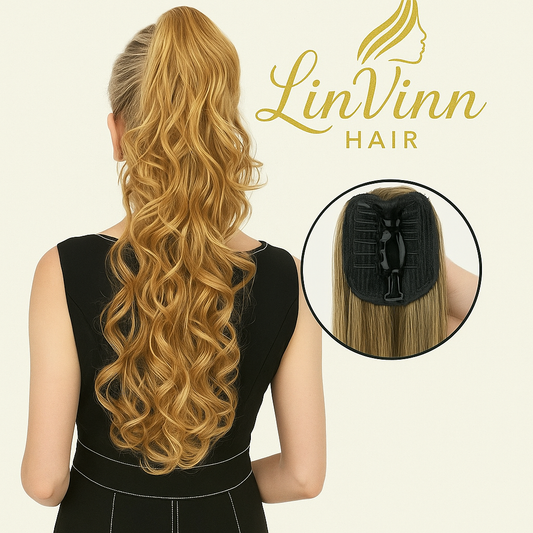 FULL PONYTAIL LIZZY HONING BLOND DEEP WEAVY 60 CM