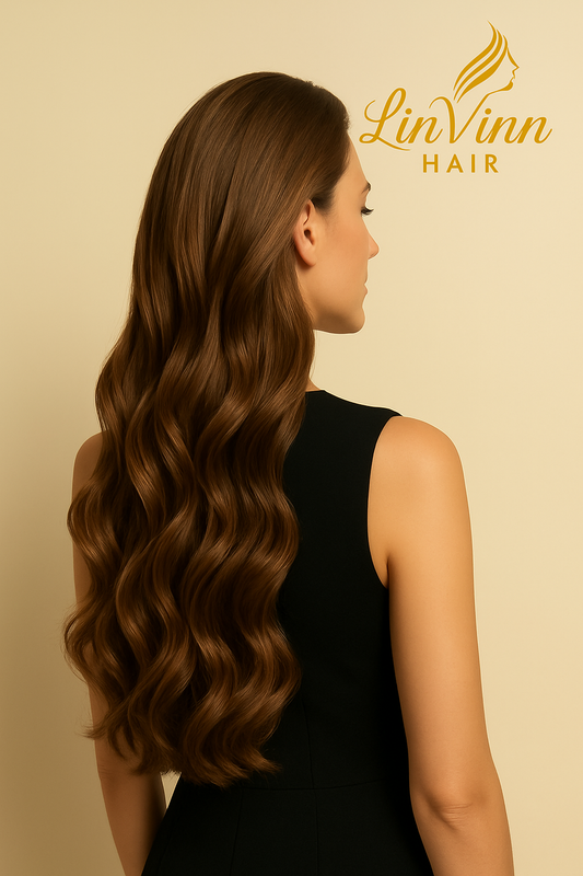 LICHT KASTANJE BRUIN LIVIA CLIP INS 60 CM