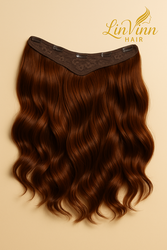 LICHT KASTANJE BRUIN LIVIA CLIP INS 60 CM