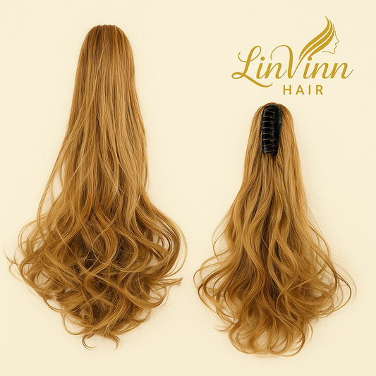 FULL PONYTAIL MILA LICHT HONING BLOND BODYWEAVE 60 CM