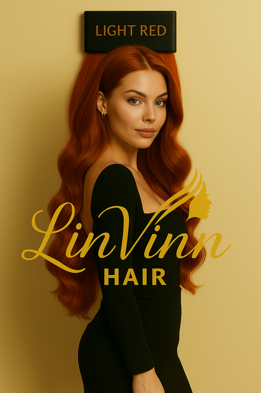 tape extensions light red